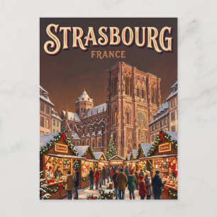 Strasbourg Christmas Market France Postcard