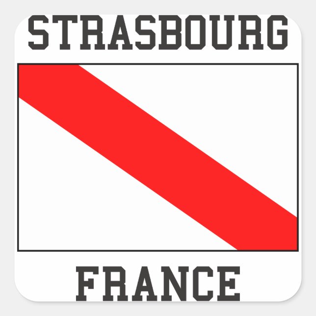 Strasbourg France Square Sticker (Front)