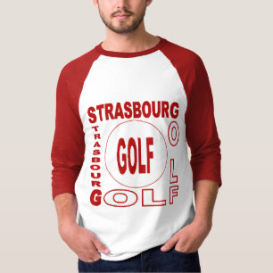 STRASBOURG GOLF white/red raglan basic T-shirt