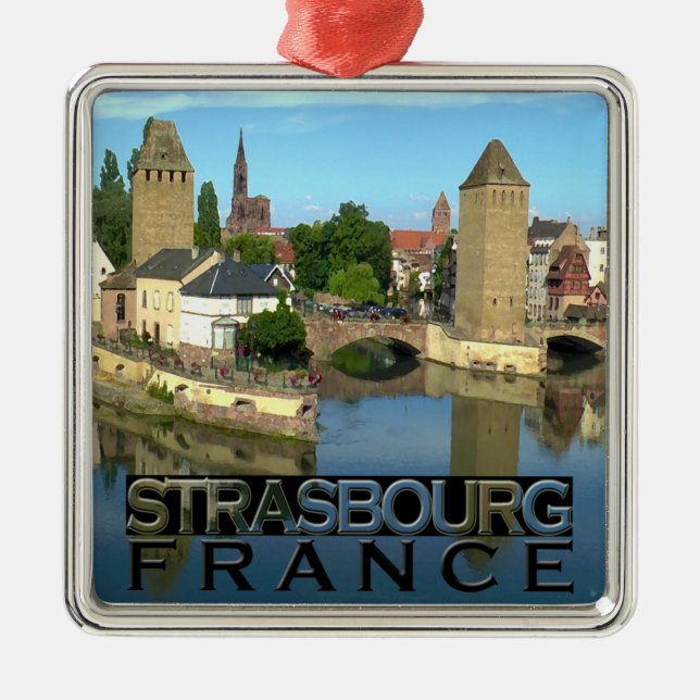 Strasbourg Metal Tree Decoration (Front)