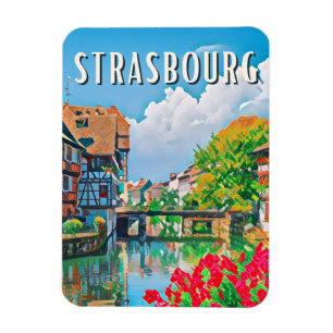 Strasbourg Photo Vintage Magnet