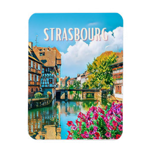 Strasbourg Photo Vintage Magnet