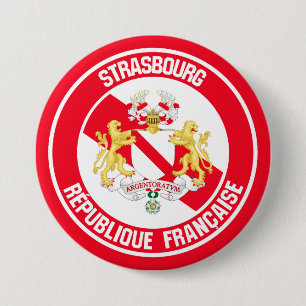 Strasbourg Round Emblem 7.5 Cm Round Badge