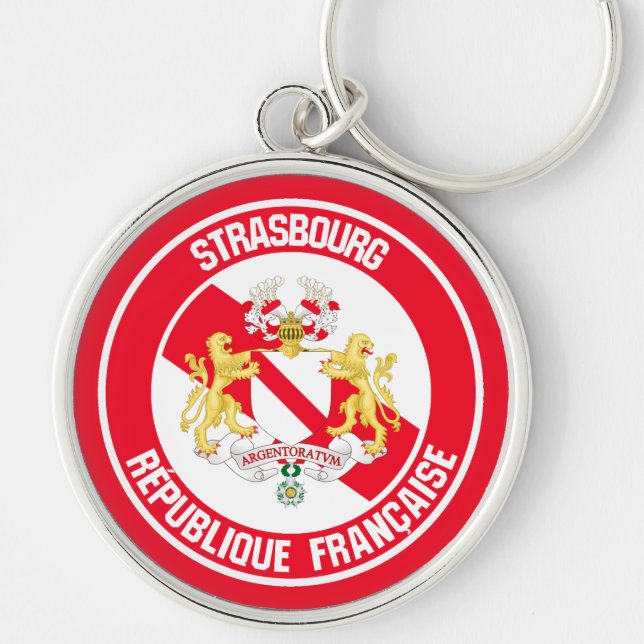 Strasbourg Round Emblem Key Ring (Front)