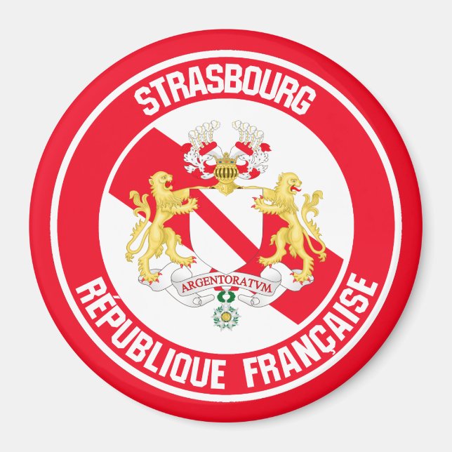 Strasbourg Round Emblem Magnet (Front)