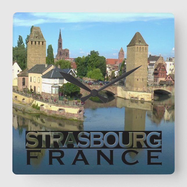 Strasbourg Square Wall Clock (Front)