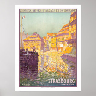 Strasbourg Vintage Travel Poster