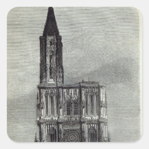 Strasburg Cathedral Square Sticker