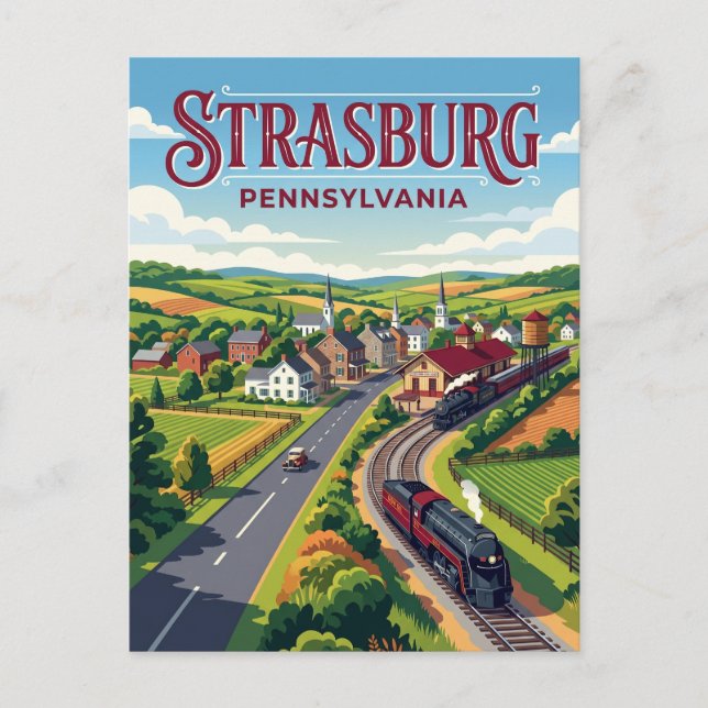 Strasburg USA Postcard (Front)