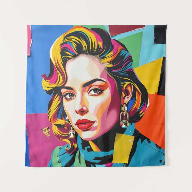“Strasha” - Gloss Pop Collage Dream Tapestry (Front)