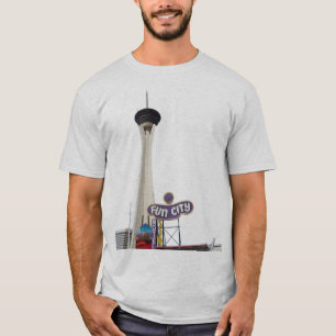 Strat tower & Fun City Motel sign Las Vegas T-Shirt