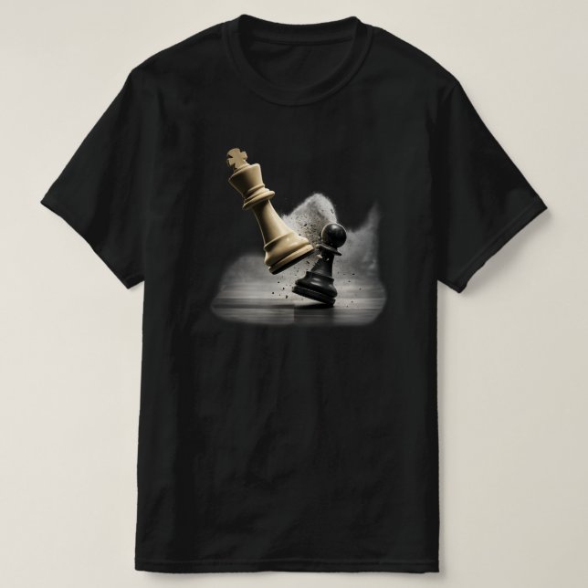 Strategic Chess King Graphic T-Shirt (Design Front)
