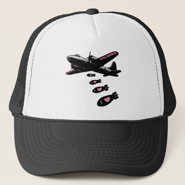 Strategic Love Bomber Pink Details Trucker Hat (Front)