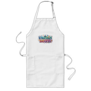 Strategise Success Chess King Motivational T-Shirt Long Apron