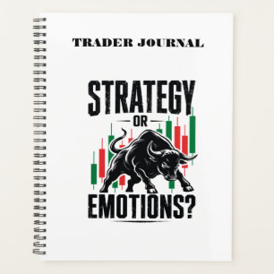Strategy or Emotions Bull Trading Mindset Design Planner