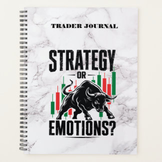 Strategy or Emotions Trading Mindset marble Design Planner