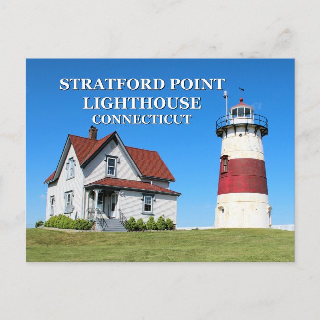 Stratford Point Lighthouse, Connecticut Postcard (Front)