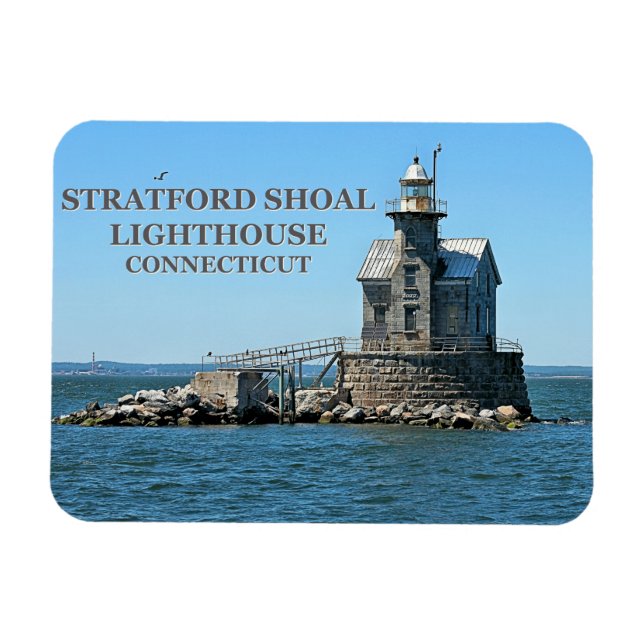 Stratford Shoal Lighthouse, Connecticut Magnet (Horizontal)