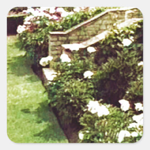 Stratford-upon-Avon England Garden snap-29087 jGib Square Sticker