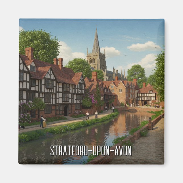 Stratford-Upon-Avon England Travel Magnet (Front)