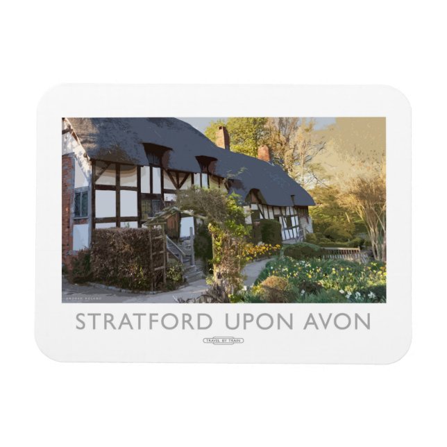 Stratford upon Avon Railway Poster Magnet (Horizontal)
