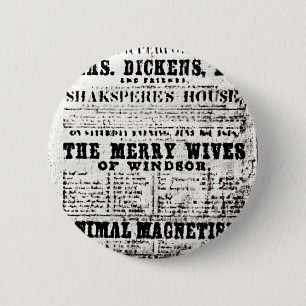 Stratford-upon-Avon Shakespeare's Artifacts3 jGib 6 Cm Round Badge