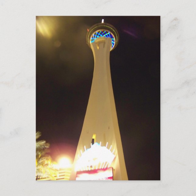 Stratosphere at Night - Las Vegas Postcard (Front)