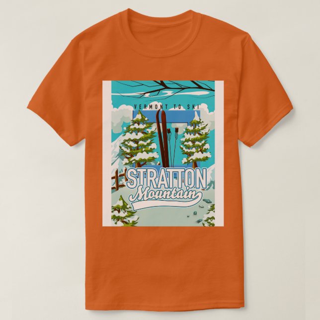 Stratton Mountain Ski poster T-Shirt (Design Front)