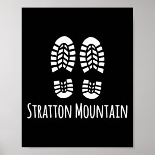 Stratton Mountain Vermont Hiking Hike Rustic Hiker Poster