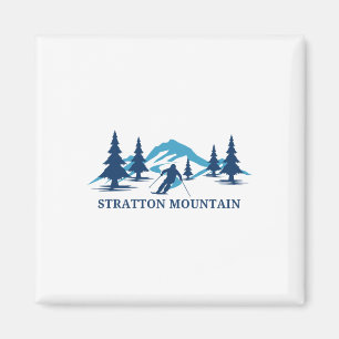 Stratton Mountain Vermont Ski Resort Skiing Skier Magnet