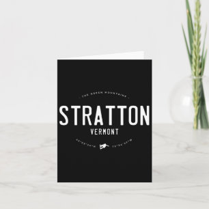 Stratton Vermont Graphic Distressed Vintage Snowbo Card