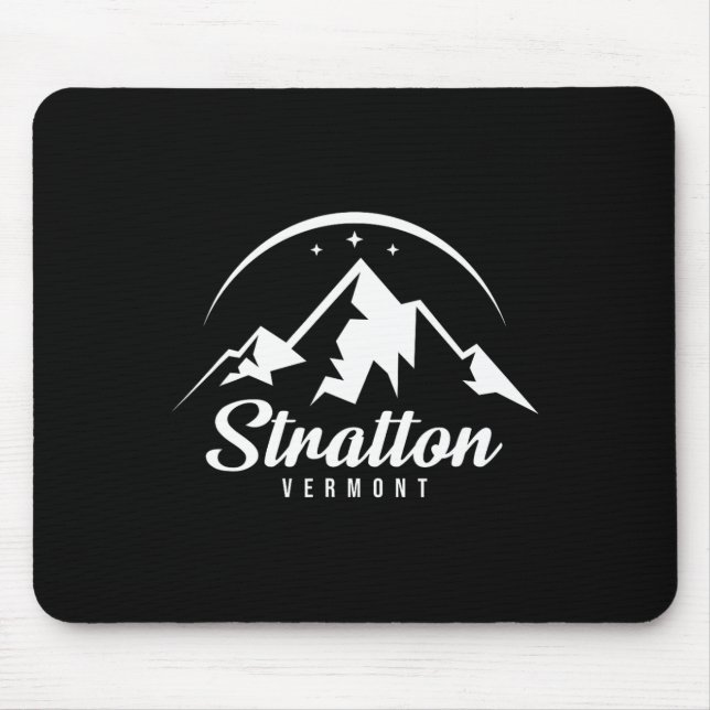 Stratton Vermont Ski Resort Skiing Snowboarding  Mouse Pad (Front)