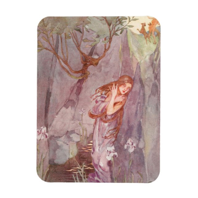 Stratton's Echo & Narcissus Vintage Illustration Magnet (Vertical)
