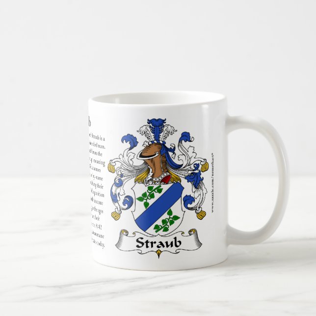 Straub, the Origin, the Meaning and the Crest Coffee Mug (Right)