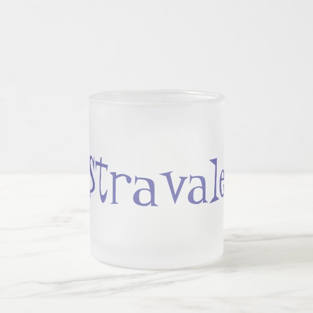 Stravale Frosted Glass Coffee Mug (Center)