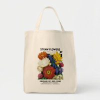 Straw Flowers Seed Packet Label
