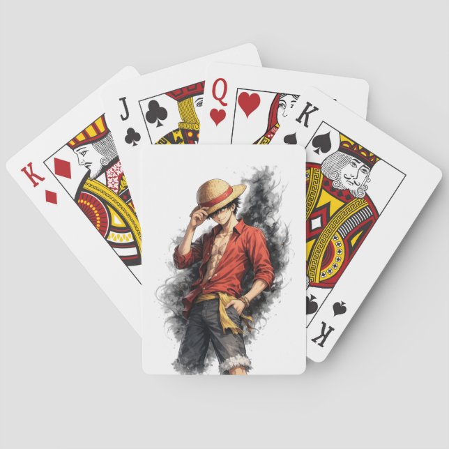 Straw Hat Adventure WatercoloClassic Playing Cards (Back)