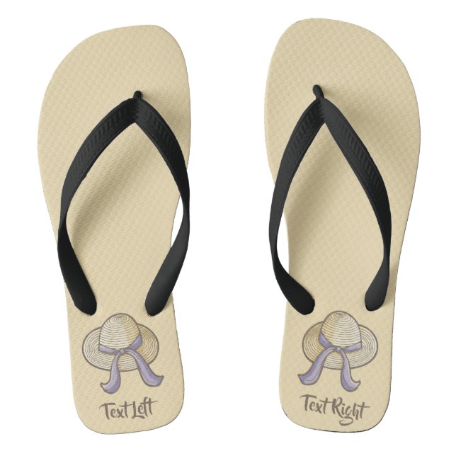 Straw Hat Beige Jandals (Footbed)