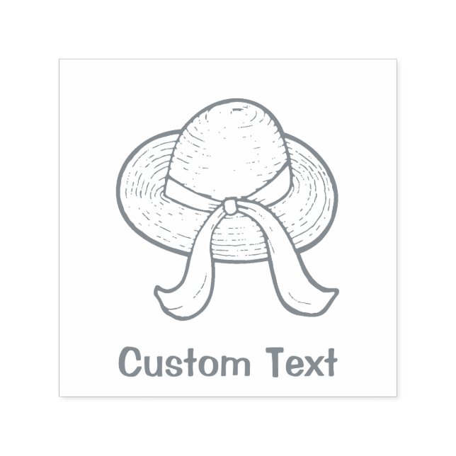 Straw Hat Grey Self-inking Stamp (Design)