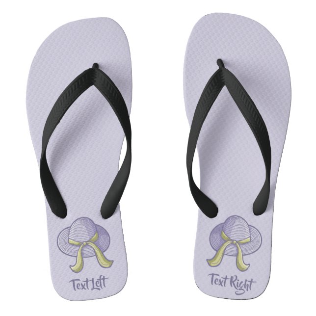 Straw Hat Lilac Jandals (Footbed)