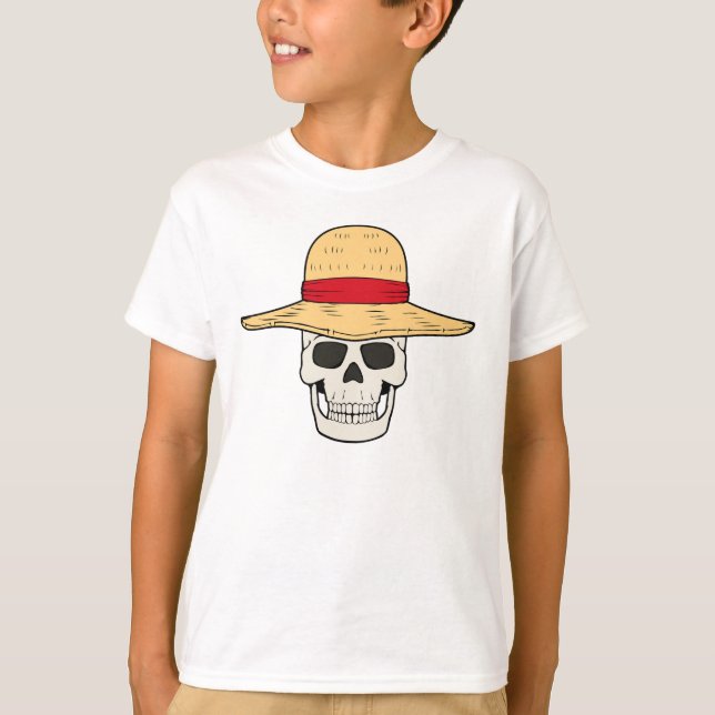 STRAW HAT SKULL T-shirt Design for kids (Front)
