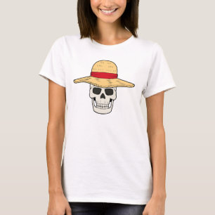 STRAW HAT SKULL T-shirt Design for Women
