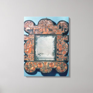 Straw-work mirror frame, 1670-80 canvas print