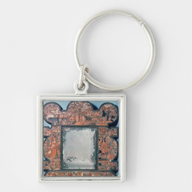 Straw-work mirror frame, 1670-80 key ring (Front)
