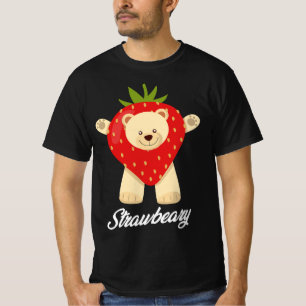 Strawbeary Strawberry Bear Berry Puns Valentine's  T-Shirt