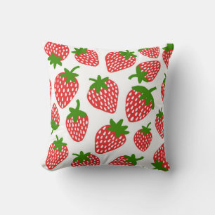Strawberrie seamless pattern. Vintage illustration Cushion