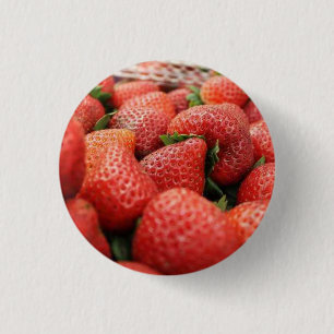 Strawberries 3 Cm Round Badge