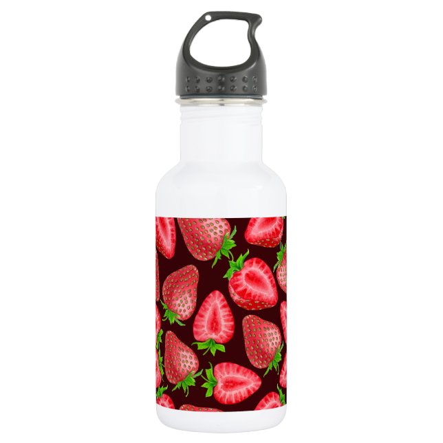 Strawberries 532 Ml Water Bottle (Front)