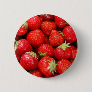 Strawberries 6 Cm Round Badge