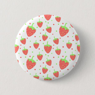Strawberries 6 Cm Round Badge